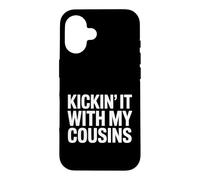 Carcasa para iPhone 16 Divertido Kickin con Mis Primos Diciendo Sarcástico