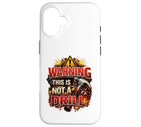 Carcasa para iPhone 16 Divertido Martillo Constructor DIY Advertencia de Que Esto no es un Taladro