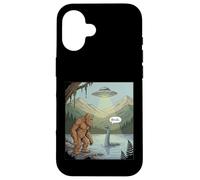 Carcasa para iPhone 16 Divertido Monstruo alienígena de Bigfoot Sasquatch Loch Ness