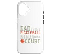 Carcasa para iPhone 16 Divertido Pickleball Dad Pickleball Ninja para Hombre