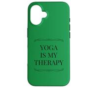 Carcasa para iPhone 16 Divertido Yoga Terapia Instructor Fitness Paz Mediación Amor