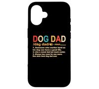 Carcasa para iPhone 16 Dog Dad Definition Best Dogs For Daddy Funny Fathers Day