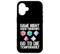 Carcasa para iPhone 16 Donde Las amistades Van a Morir temporalmente Game Night