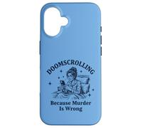 Carcasa para iPhone 16 Doomscrolling Porque el Asesinato está Mal sarcástico