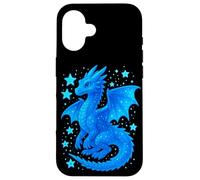 Carcasa para iPhone 16 Dragon Azul Mistico Ilustracion Fantasia Celestial Adorable