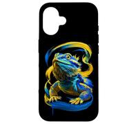 Carcasa para iPhone 16 Dragón Barbudo Colorido Lagarto Reptil Exótico Gecko Iguana