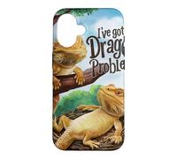 Carcasa para iPhone 16 Dragón Barbudo: Tengo un Problema de dragón Reptiles sarcásticos