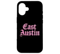 Carcasa para iPhone 16 East Austin Texas 512 737 Activismo artístico Mexicano Americano Rosa