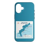 Carcasa para iPhone 16 East Coast Shark Sightings Map