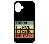 Carcasa para iPhone 16 Edison The Man The Myth The Legend - Cita Personalizada Divertida