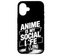 Carcasa para iPhone 16 El Anime es mi Vida Social, Divertido diseño de Cultura Otaku para fanáticos de Japón