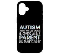 Carcasa para iPhone 16 El Autismo Viene con un Padre Que Nunca se rinde Meme
