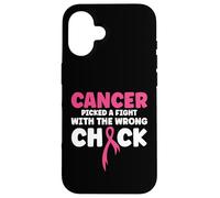Carcasa para iPhone 16 El cáncer se peleó con la Chica equivocada Krebs Brustkrebs