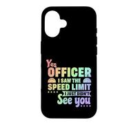 Carcasa para iPhone 16 El Conductor VIO el límite de Velocidad no VIO el Exceso de Velocidad del Oficial de policía