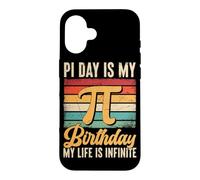 Carcasa para iPhone 16 El día de Pi es mi cumpleaños, mi Vida es Infinita