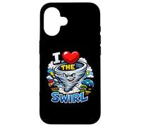 Carcasa para iPhone 16 El Divertido Cazador de tormentas I Heart The Swirl