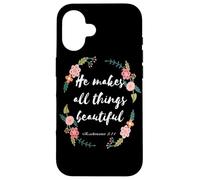 Carcasa para iPhone 16 Él Hace Hermosas Todas Las Cosas Eclesiastés 3:11