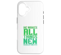 Carcasa para iPhone 16 Él Hace Que Todas Las Cosas Sean Nuevas revelaciones 21:5