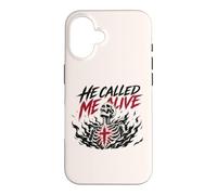 Carcasa para iPhone 16 Él me llamó Vivo Jesús Fe Esqueleto Cristiano