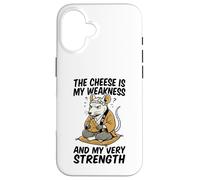Carcasa para iPhone 16 El Queso es mi Debilidad Funny Rata Meme Vintage Ratas Broma