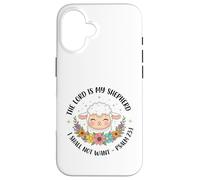 Carcasa para iPhone 16 El Señor es mi Pastor, no esperaré - Salmos 23:1