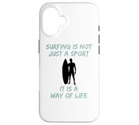 Carcasa para iPhone 16 El Surf no es Solo un Deporte, es una Forma de Vivir