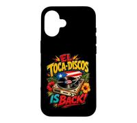 Carcasa para iPhone 16 El Toca-Discos está de Vuelta Boricua Retro Vinyl DJ Vibes