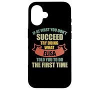 Carcasa para iPhone 16 Elisa Personalized Name Shirt Elisa First Name