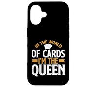 Carcasa para iPhone 16 En el Mundo de Las Cartas im The Queen Trading Card