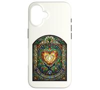 Carcasa para iPhone 16 Enfermera pediátrica Pequeños Pacientes Grandes Milagros Vidrieras