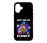 Carcasa para iPhone 16 Enjoy Your Life Slowly Turtle Sloth Funny Sloths Turtles