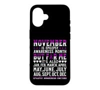 Carcasa para iPhone 16 Epilepsy Awareness Products Gifts Fight Epilepsy Warrior