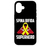 Carcasa para iPhone 16 Espina Bífida Superhéroe Superviviente Guerrero Luchador