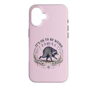 Carcasa para iPhone 16 Está Bien ser Raro Ronda Viral Raccoon Cottagecore