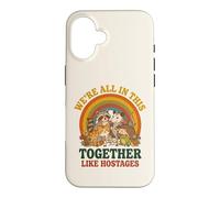 Carcasa para iPhone 16 Estamos Todos Juntos como rehenes Funny Animal Retro 3