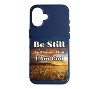 Carcasa para iPhone 16 Estar quieto y Saber: Salmos Biblia edificante pacífica Cristiana