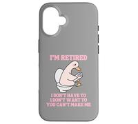 Carcasa para iPhone 16 Estoy Jubilado Divertido Ganso jubilación Garabato
