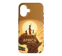 Carcasa para iPhone 16 Ethiopian Flag Rasta Africa Rising Again from Ethiopia