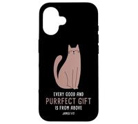 Carcasa para iPhone 16 Every Good & Purrfect (Gift) is from Above - James 1:17 Cat
