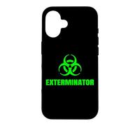 Carcasa para iPhone 16 Exterminador Técnico de Control de Plagas Símbolo Cool Biohazard