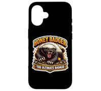 Carcasa para iPhone 16 Fan de Honey Badger: The Ultimate Badass, Genial y Amante de los Animales