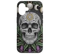 Carcasa para iPhone 16 Fases Lunares Hongo Gótico