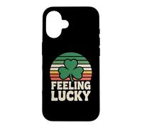 Carcasa para iPhone 16 Feeling Lucky Retro Casino Humor St Patricks Day Vibes