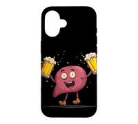 Carcasa para iPhone 16 Feliz día del hígado con Disfraz de Cerveza