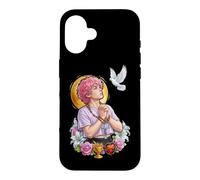 Carcasa para iPhone 16 Femboy MTF Trans Coqueta Católica Sagrada Vintage Kitsch