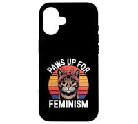 Carcasa para iPhone 16 Feminismo Retro Gato Feminista Poder