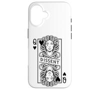 Carcasa para iPhone 16 Feminista Medusa Queen of Hearts Dissent Vintage Jugando Card