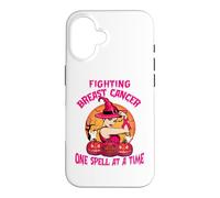 Carcasa para iPhone 16 Fighting Breast Cancer One Spell At A Time Witches Wear Pink