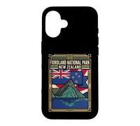 Carcasa para iPhone 16 Fiordland National Park Nueva Zelanda Bandera Gráfico de Viaje