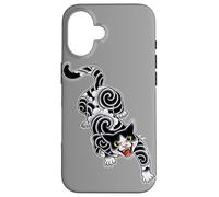 Carcasa para iPhone 16 Flash de Tatuaje de Gato Irezumi